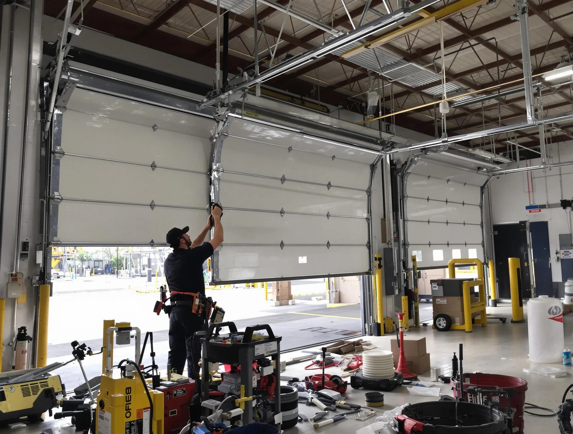 Revere Garage Door Repair technician performing commercial garage door repair in Revere