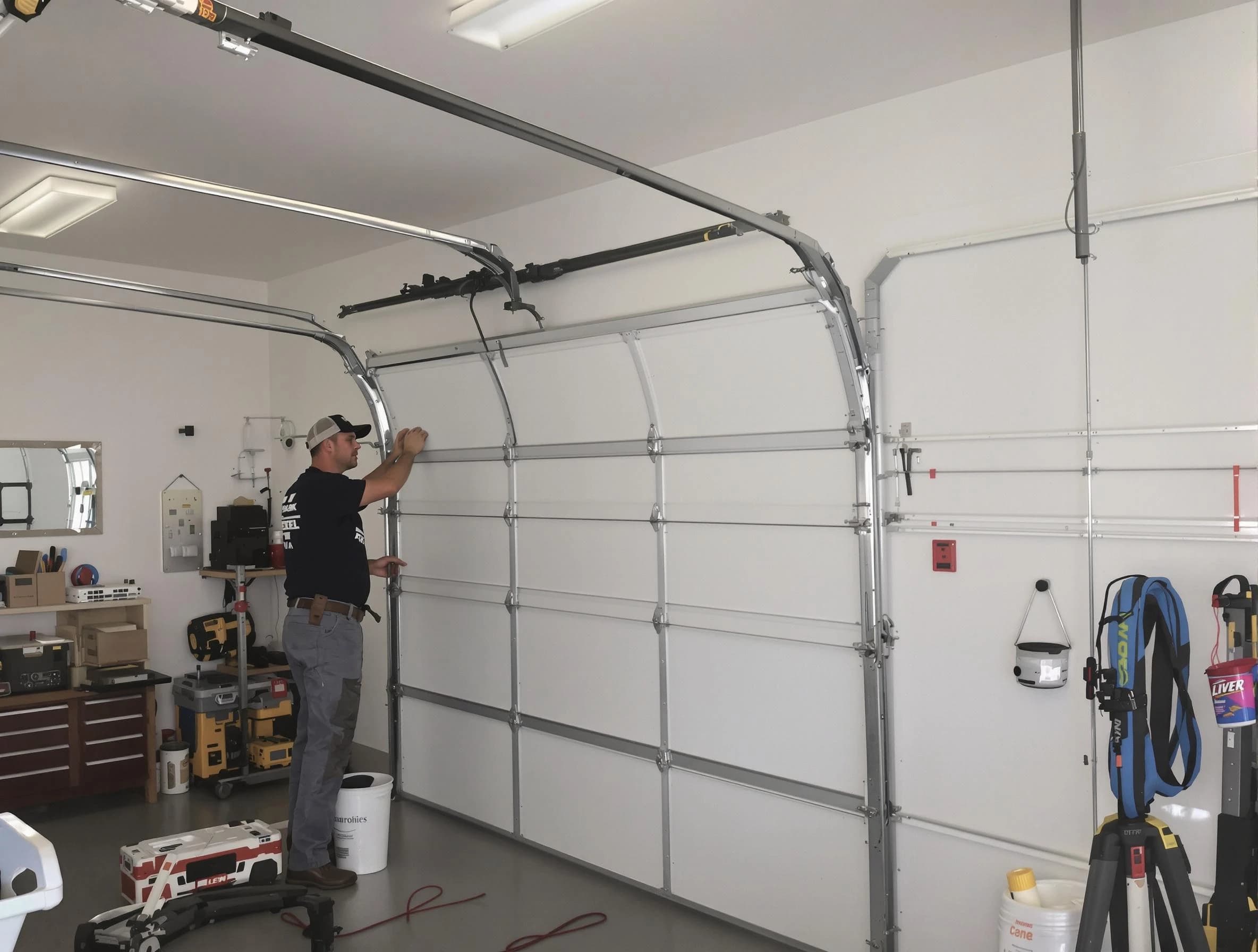 Revere Garage Door Repair team installing new garage door in Revere