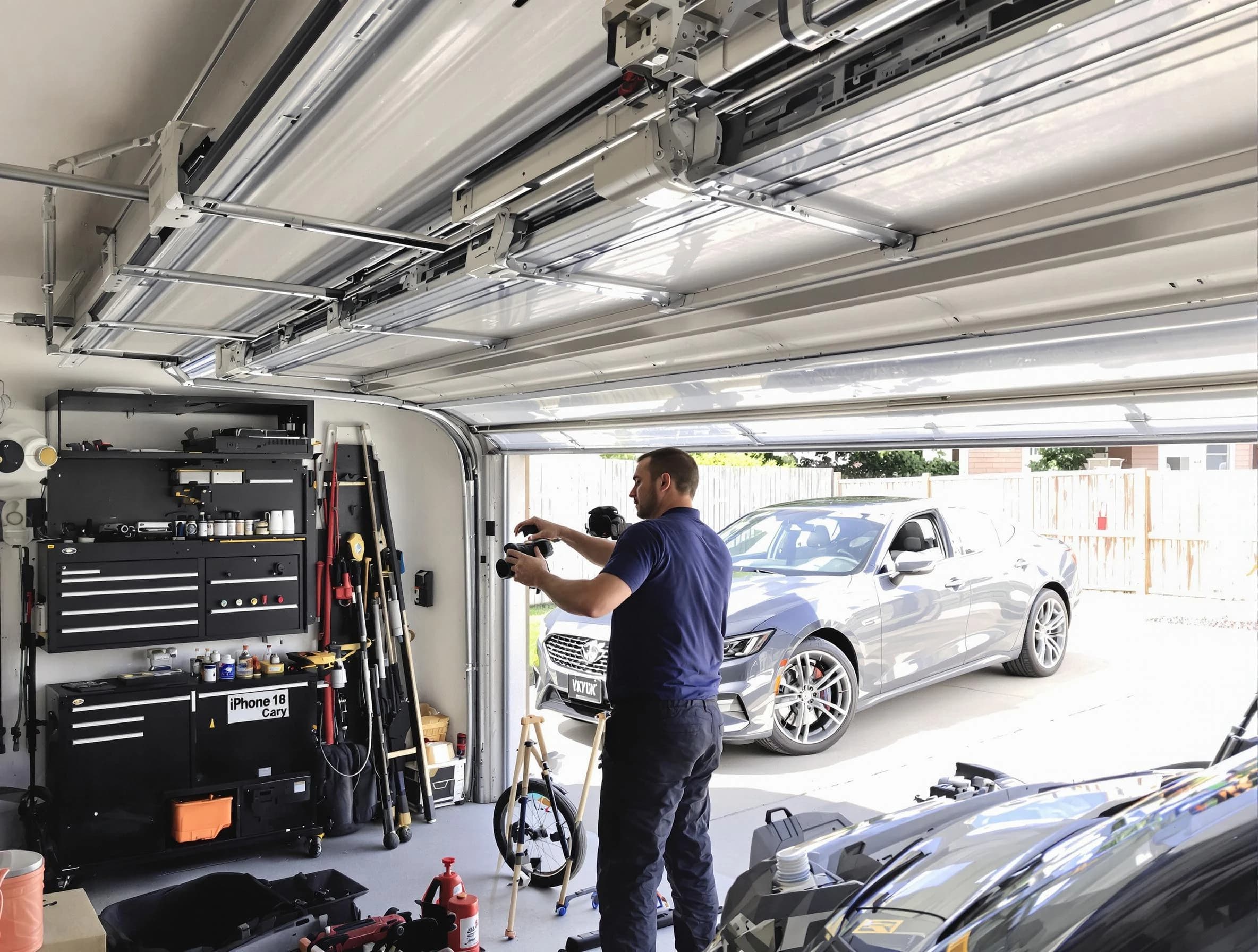 Revere Garage Door Repair technician fixing noisy garage door in Revere