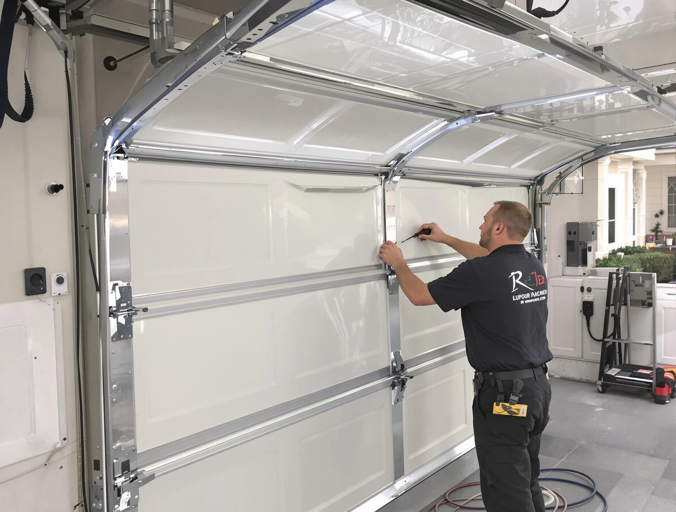 Revere Garage Door Repair professional performing panel repair in Revere