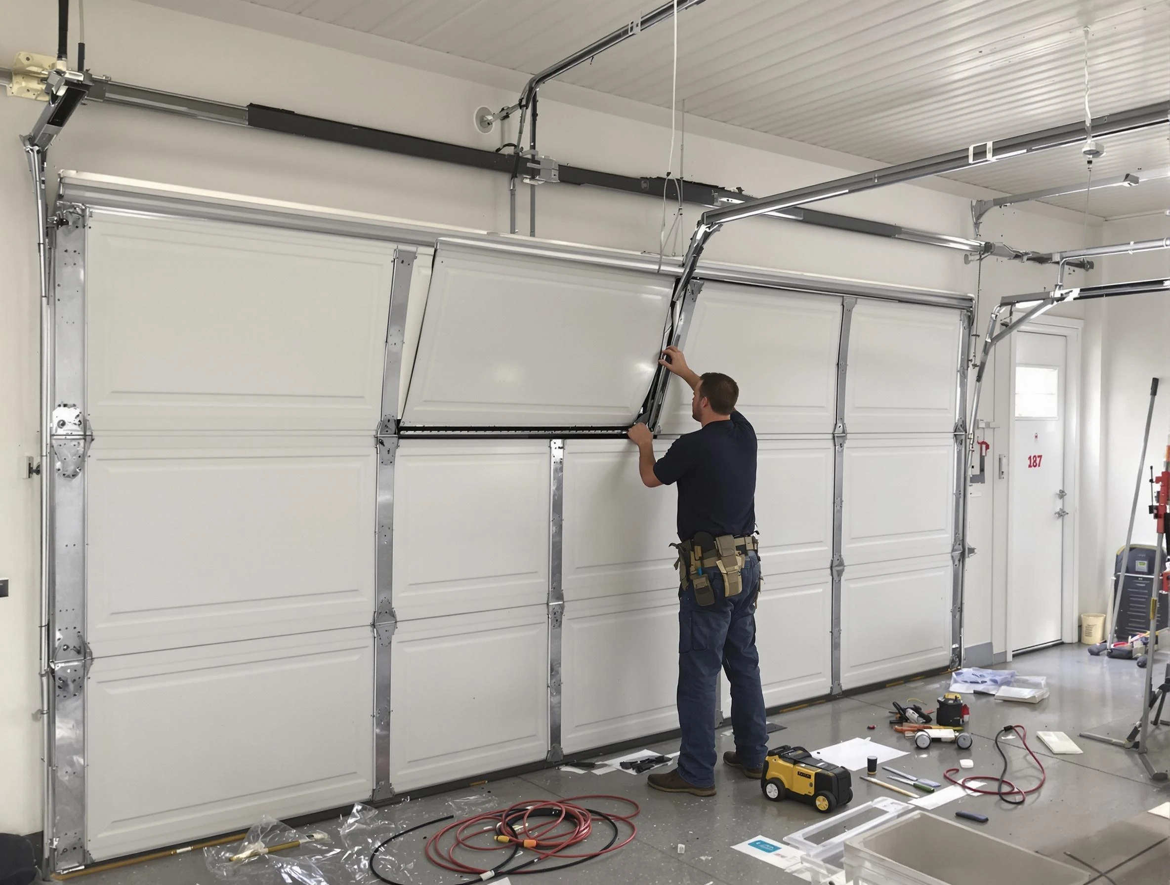 Garage Door Section Replacement in Revere