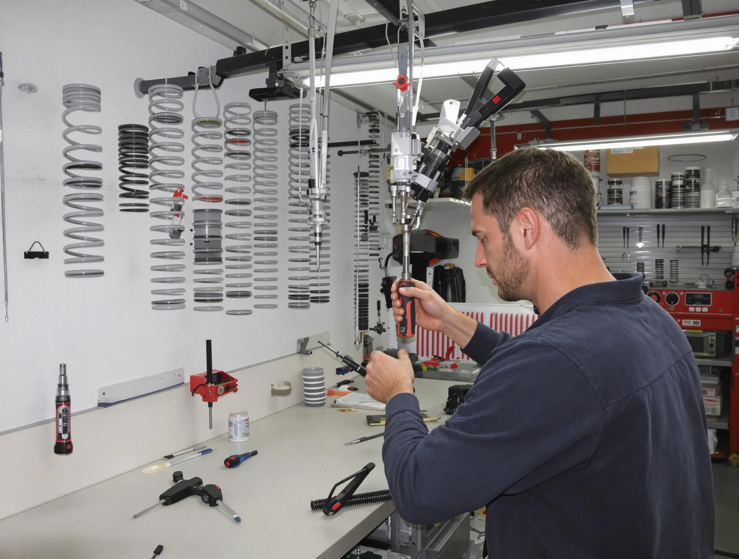 Revere Garage Door Repair safety certified technician performing precision spring replacement in Revere